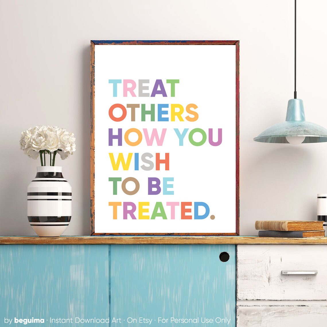 Treat Others Kindly Classroom Quote Art Print - Image 2