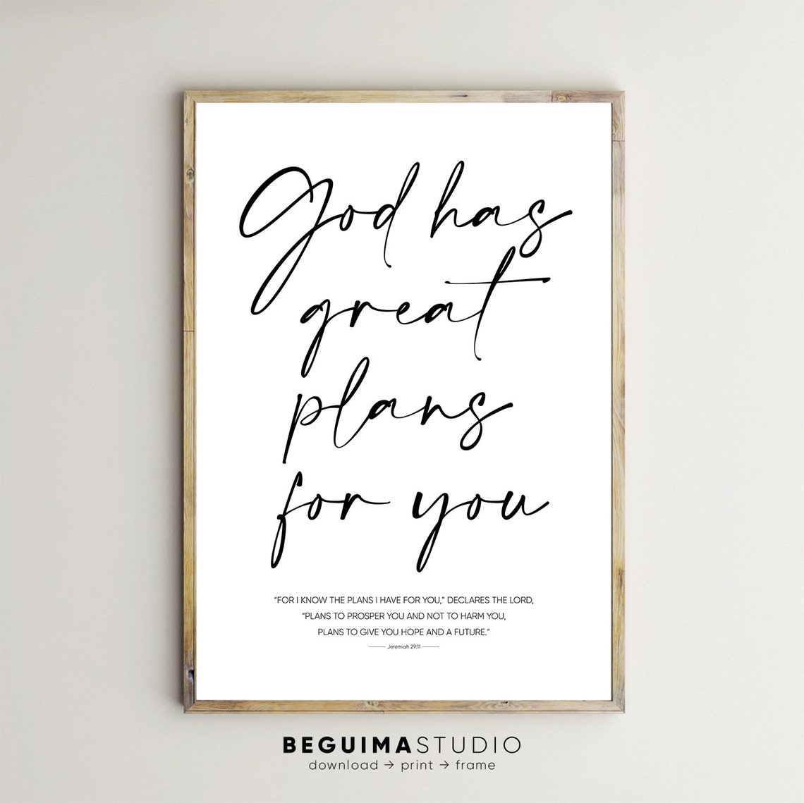 Bible Verse Prints Christian Scriptures Wall Art Jeremiah 2911 For I Know The Plans I Have For You Posters Sign Catholic