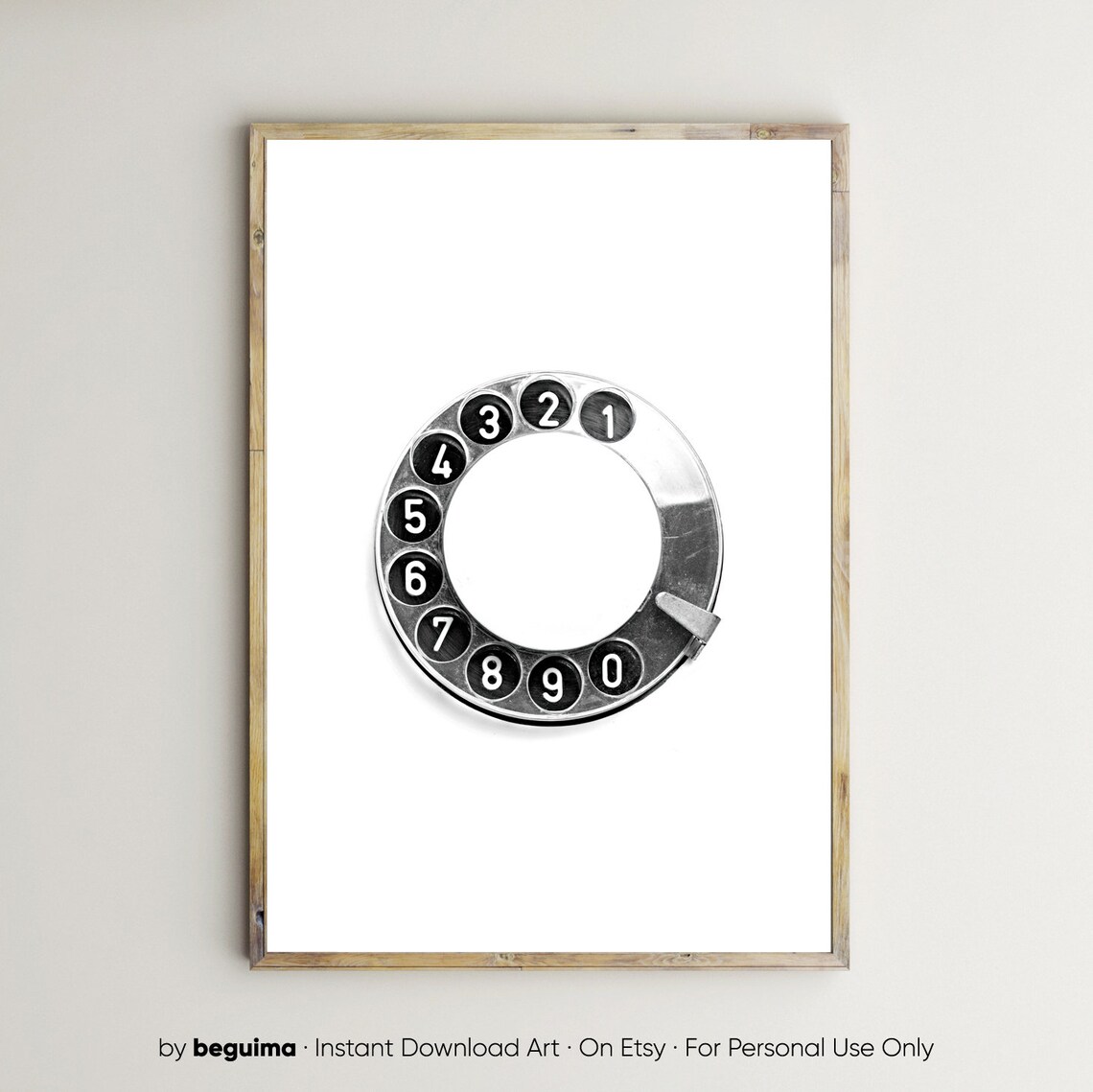 Vintage Telephone Wall Art Print, Retro Photography