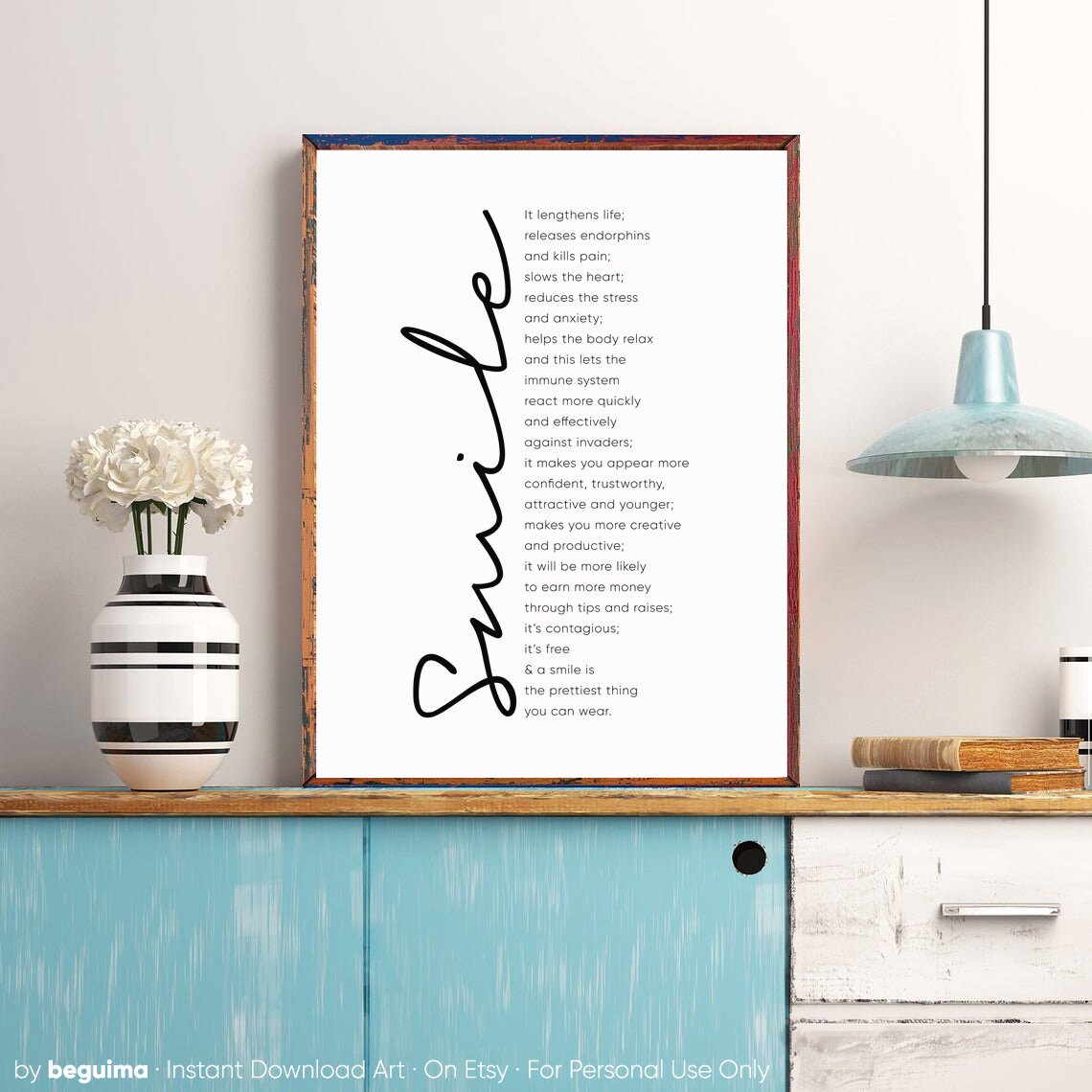 Funny Smile Quotes, Motivational Dental Poster - Image 2