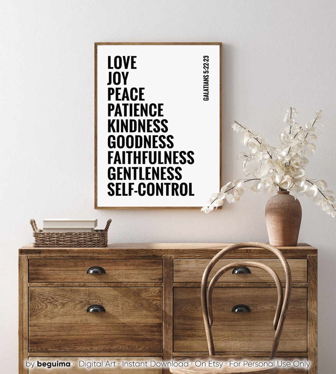 Fruit Of The Spirit Bible Verse Wall Art Print - Image 4