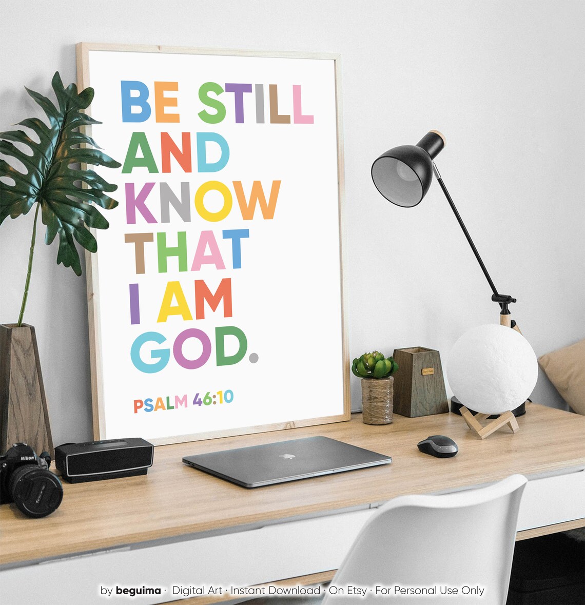 Be Still and Know Bible Verse Kids Christian Print - Image 2