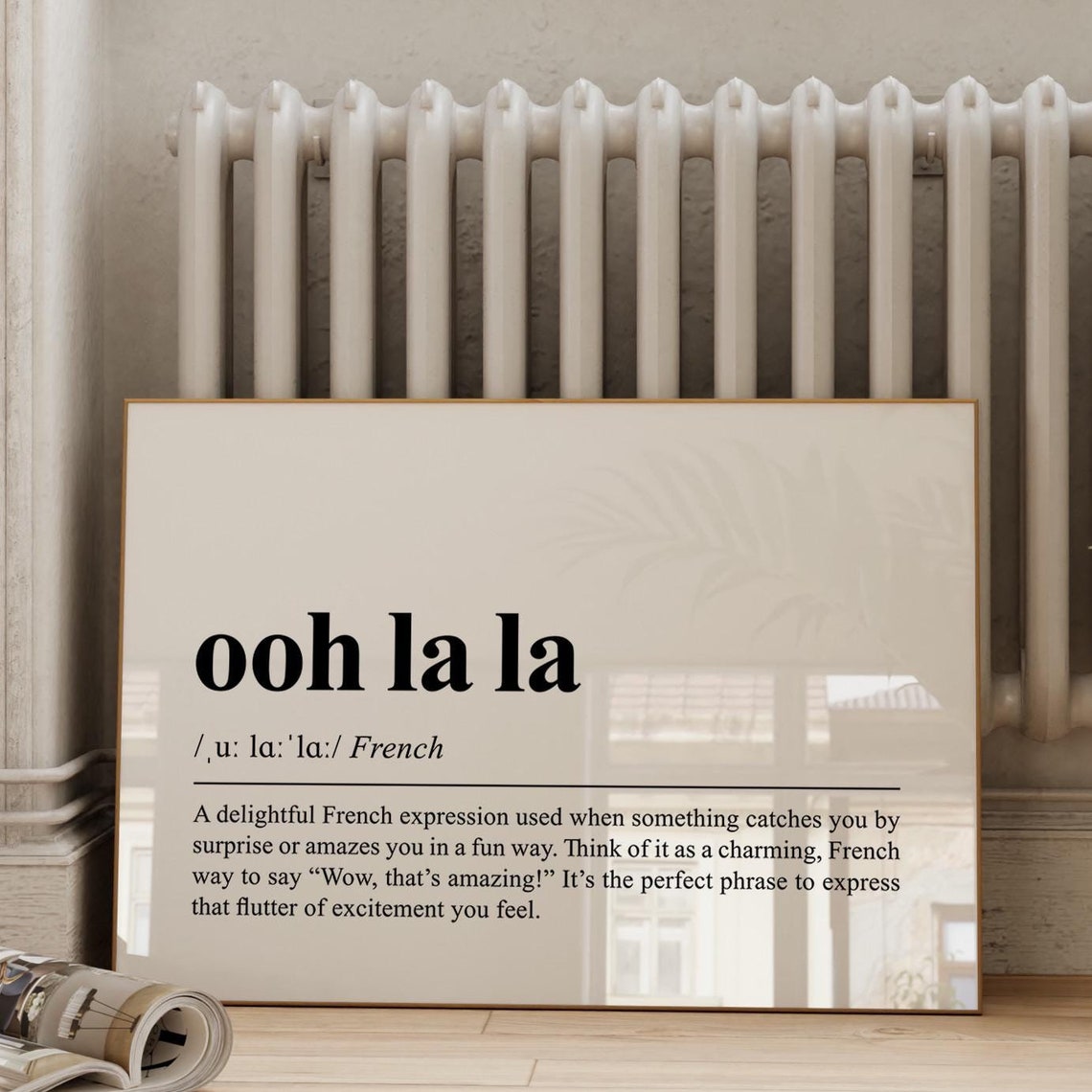 Oh La La Print French Definition Wall Art French Quote Print Girly Art Print Ooh La La Quote Print French Aesthetic Poster - Image 3