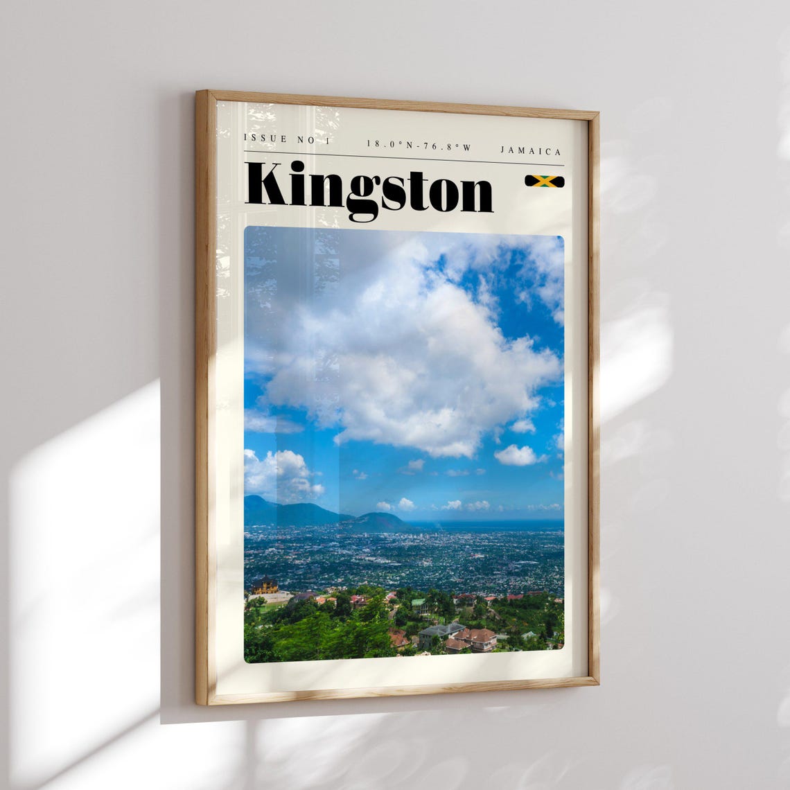 Kingston Jamaica Blue Mountains Grand City Panorama Travel Poster - Image 2