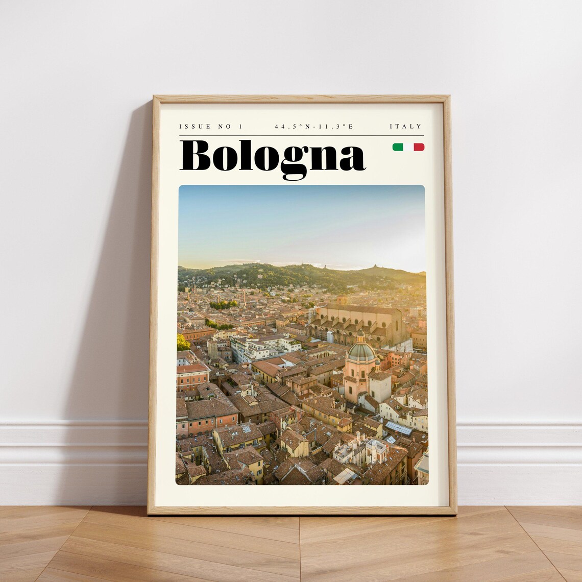 Bologna Golden Hour Rooftops Italy Issue 1 Retro Travel Poster - Image 3
