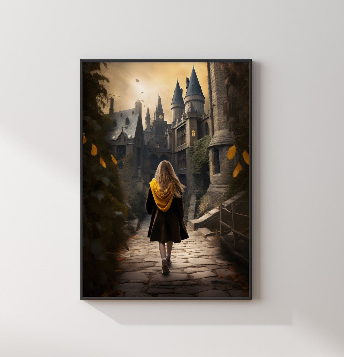 Loyal House Girl Walking Wizard Poster Gallery Wall Print Art Potter Art Magical School - Image 2