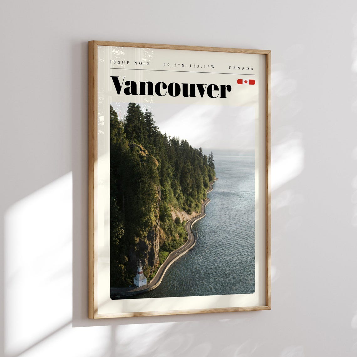 Vancouver Canada Seawall Coast Evergreen Forest Travel Poster - Image 2