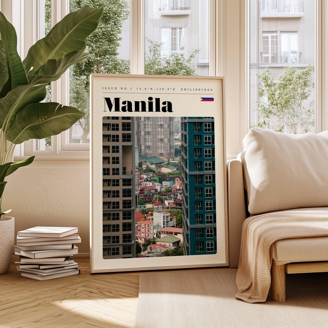 Manila Philippines City Skyline Skyscraper Urban View Poster