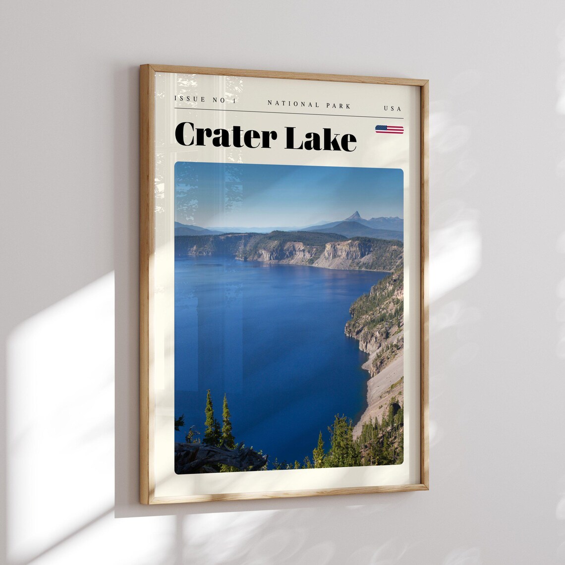 Crater Lake National Park Oregon Deep Blue Lake Travel Poster - Image 2