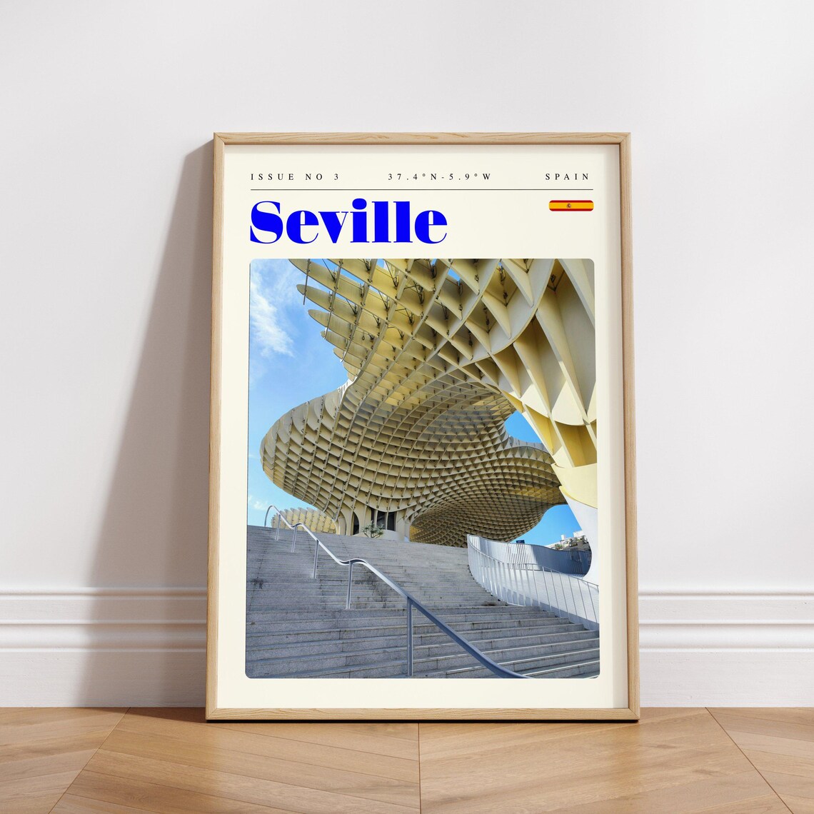 Seville Spain Metropol Parasol Wooden Mushroom Travel Poster - Image 3