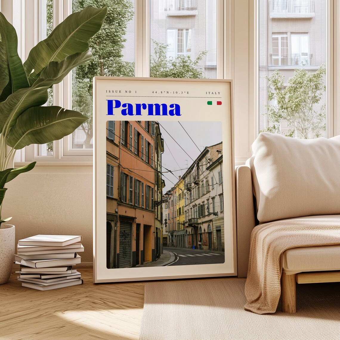 Parma Italy Historic Street Old Town Architecture Travel Poster