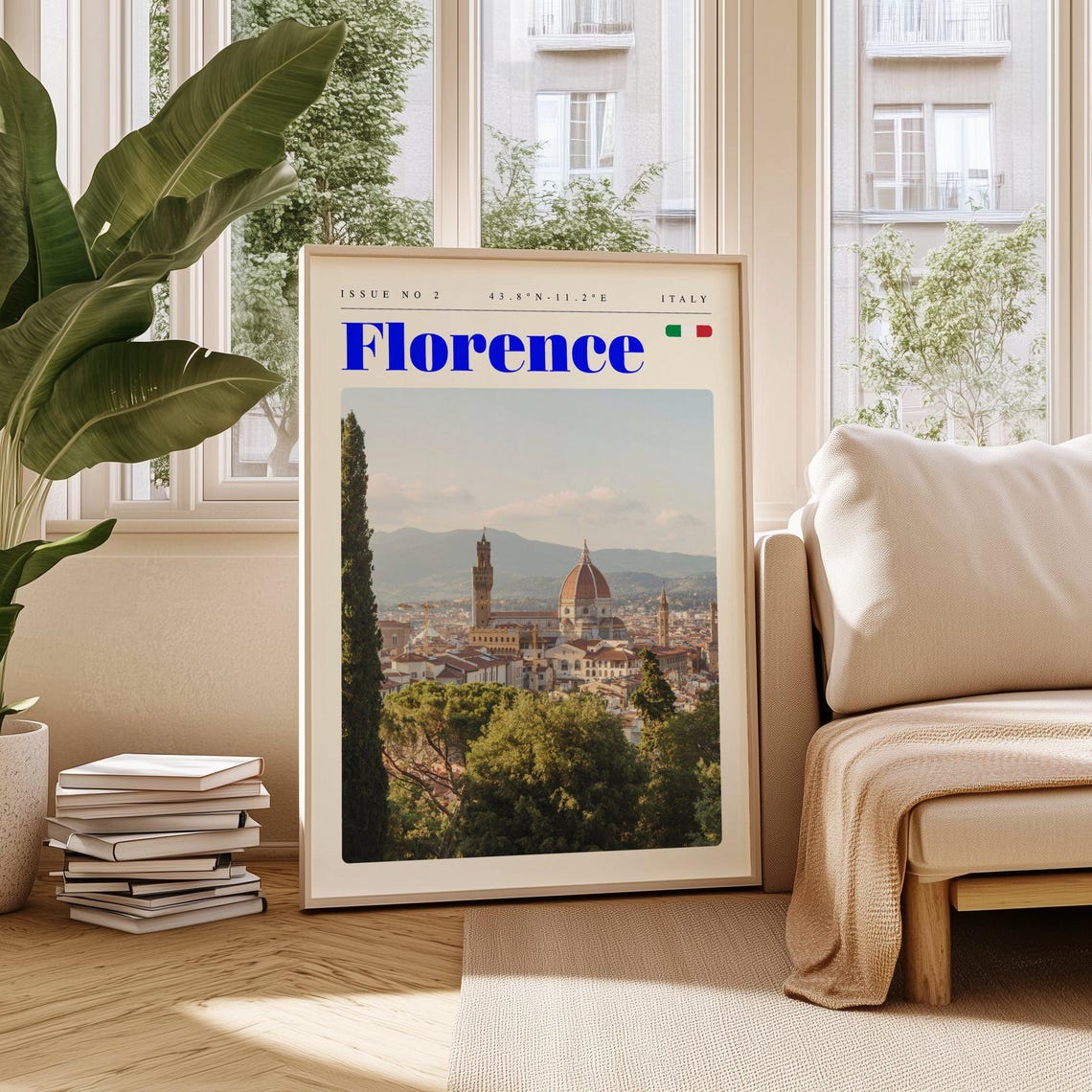 Florence Italy Cathedral Dome Tuscan Cityscape Scenic Travel Poster