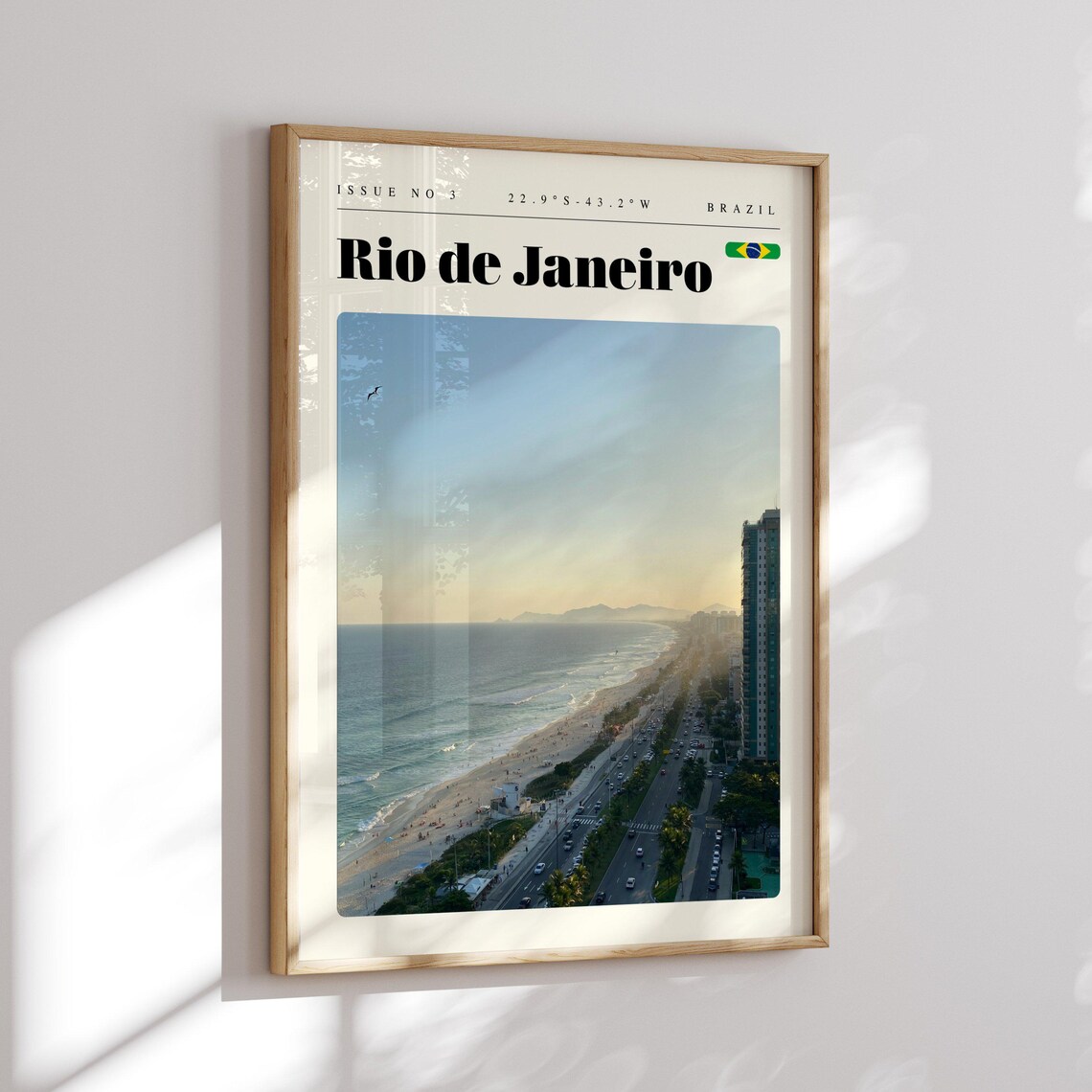 Rio de Janeiro Beach Sunset Coastline Avenue Brazil Travel Poster - Image 2
