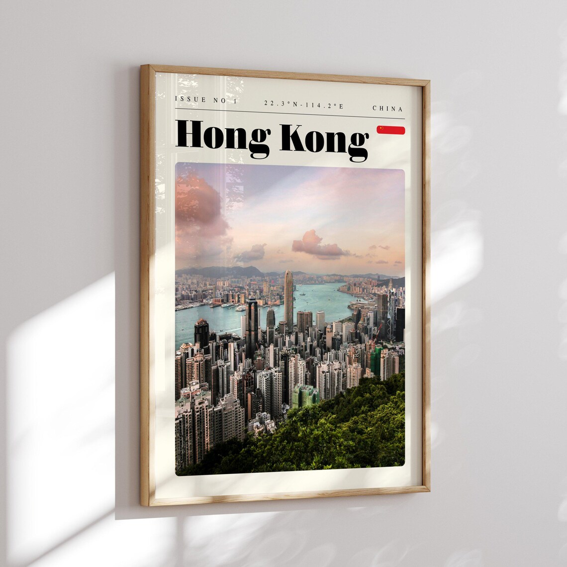Hong Kong Victoria Harbour Skyline at Dusk Modern Travel Wall Art - Image 2