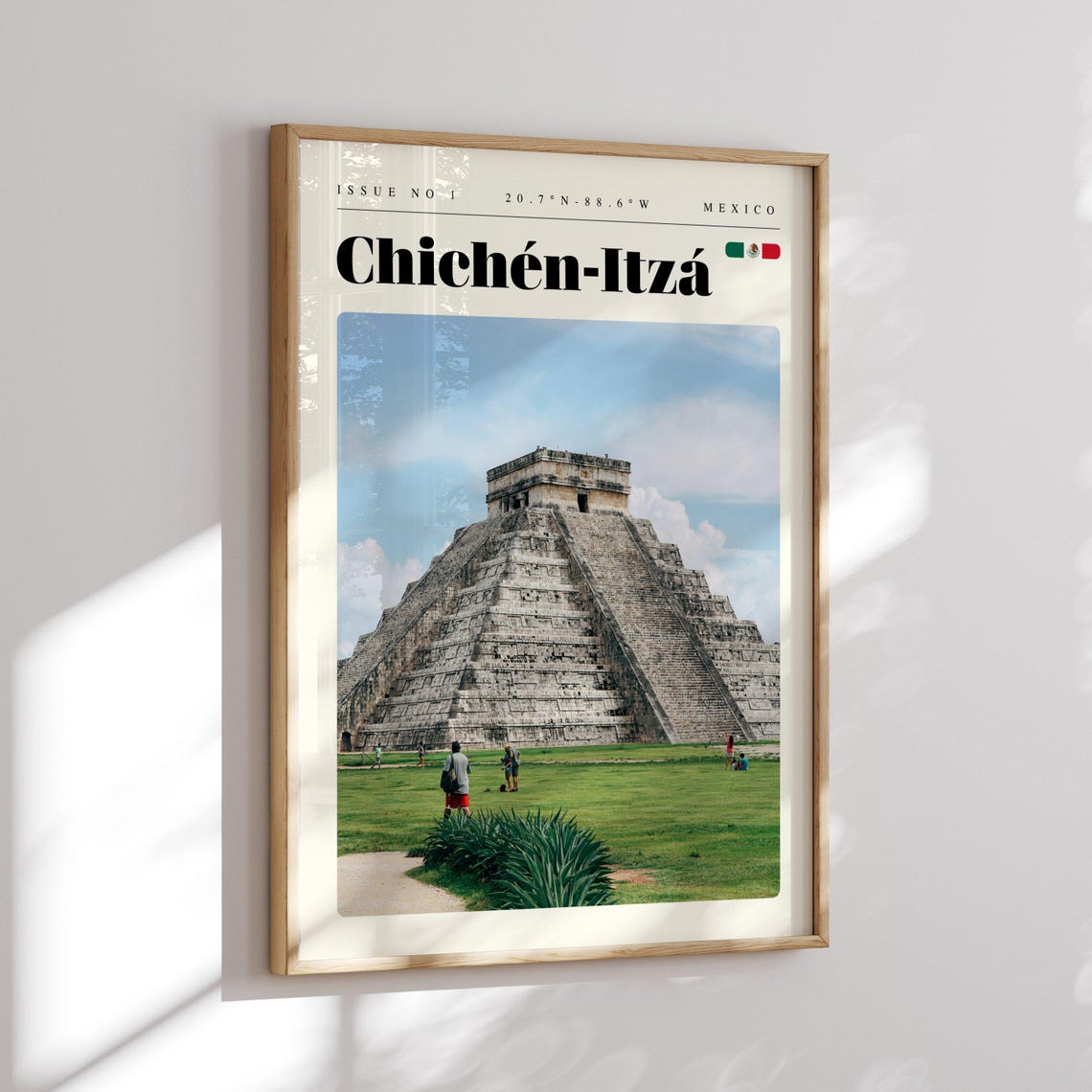 Chichén-Itzá Mexico El Castillo Pyramid Sunlit Ancient Mayan Poster - Image 2