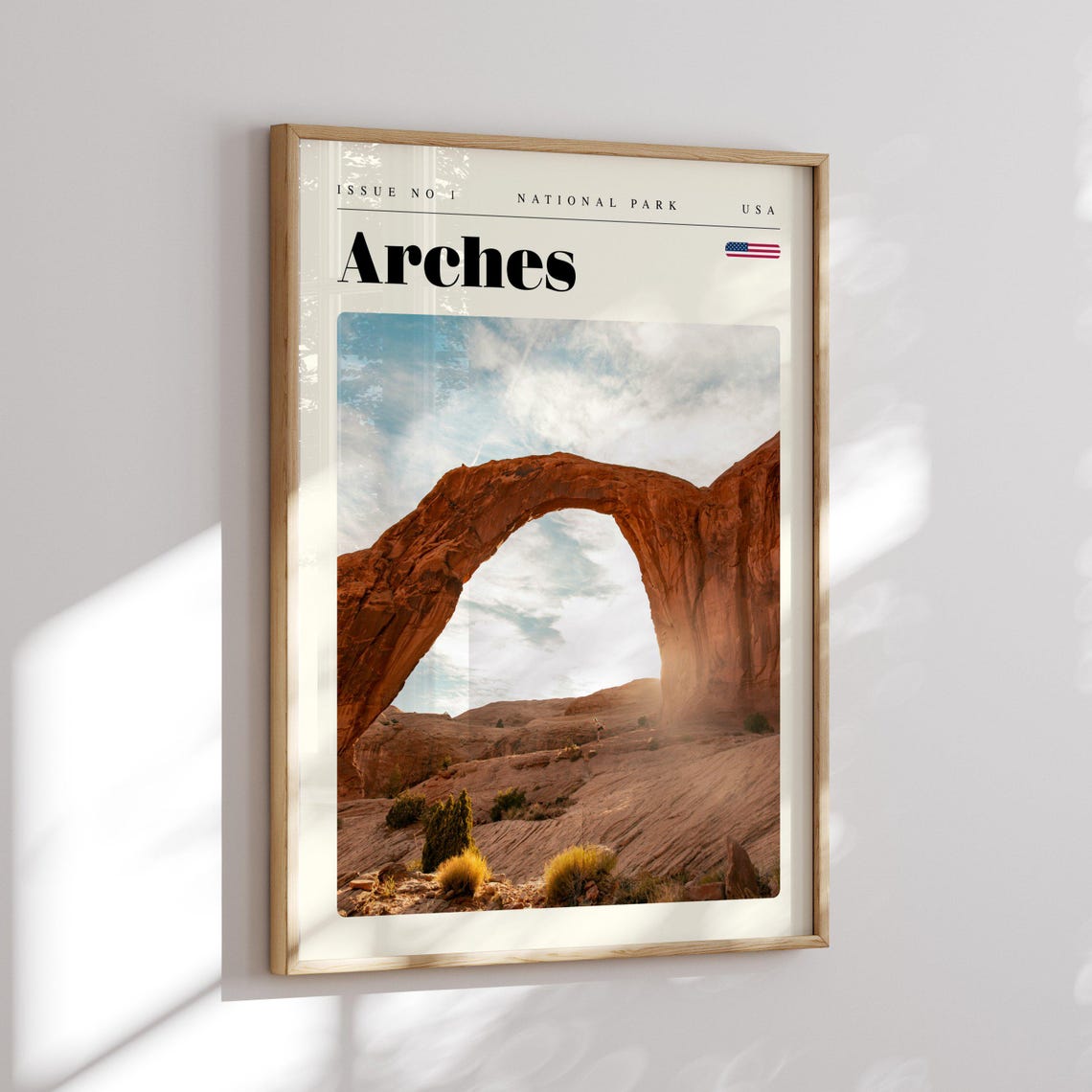 Arches National Park USA Red Rock Canyon Arch Sunset Travel Poster - Image 2