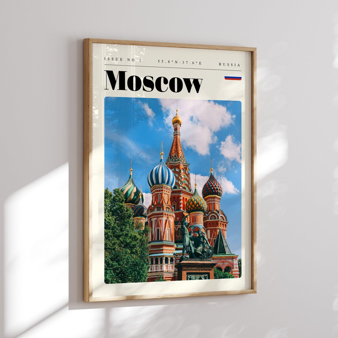 Moscow Saint Basil Cathedral Colorful Domes Russia Travel Poster - Image 2