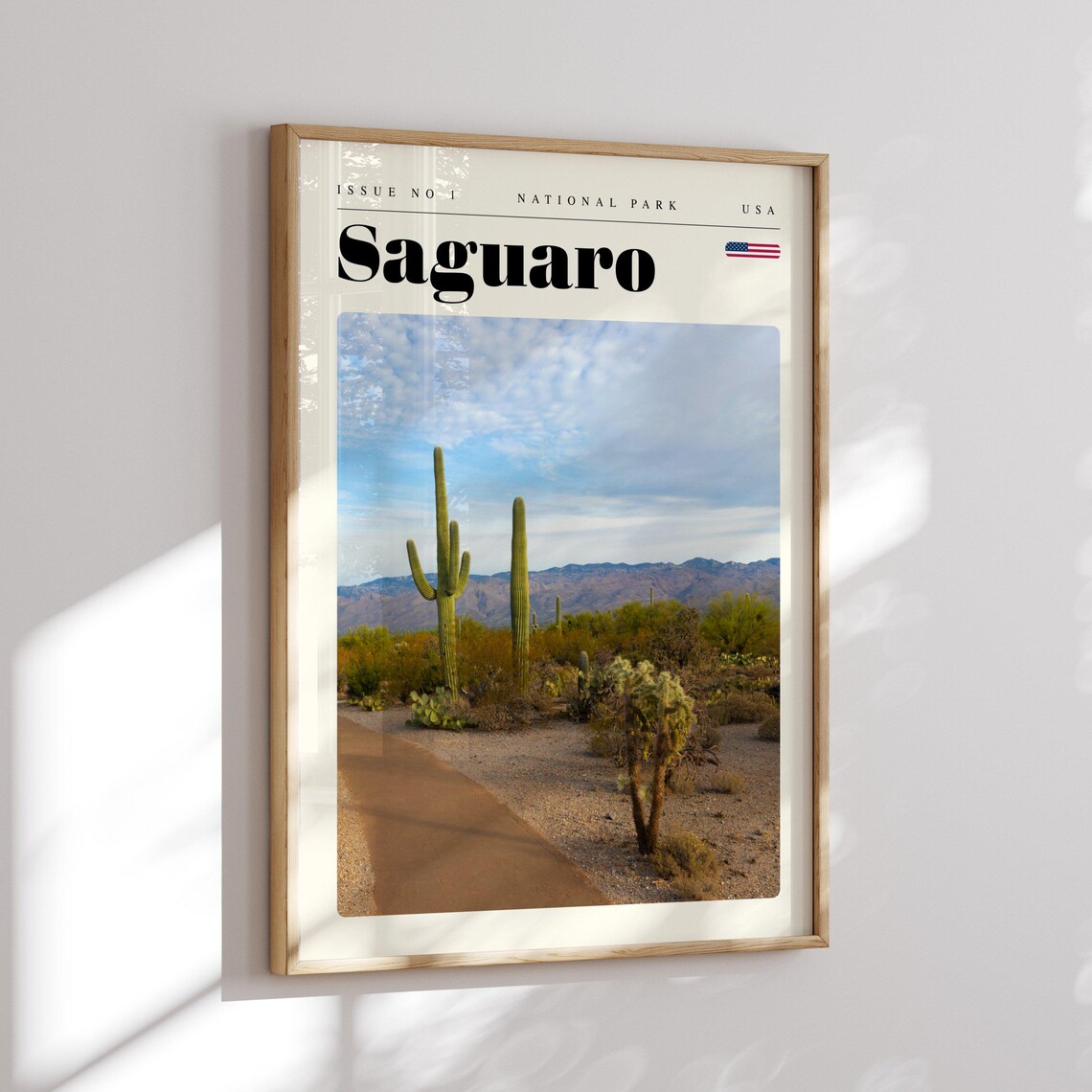 Saguaro National Park Desert Cacti Landscape Travel Poster Artwork - Image 2