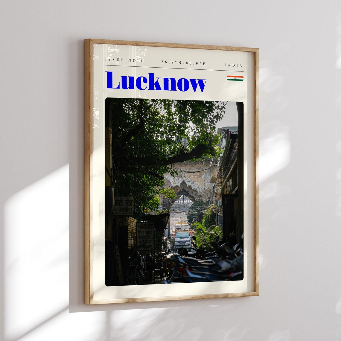 Lucknow India Old Town Alley With Archway Gateway Travel Poster Art - Image 2