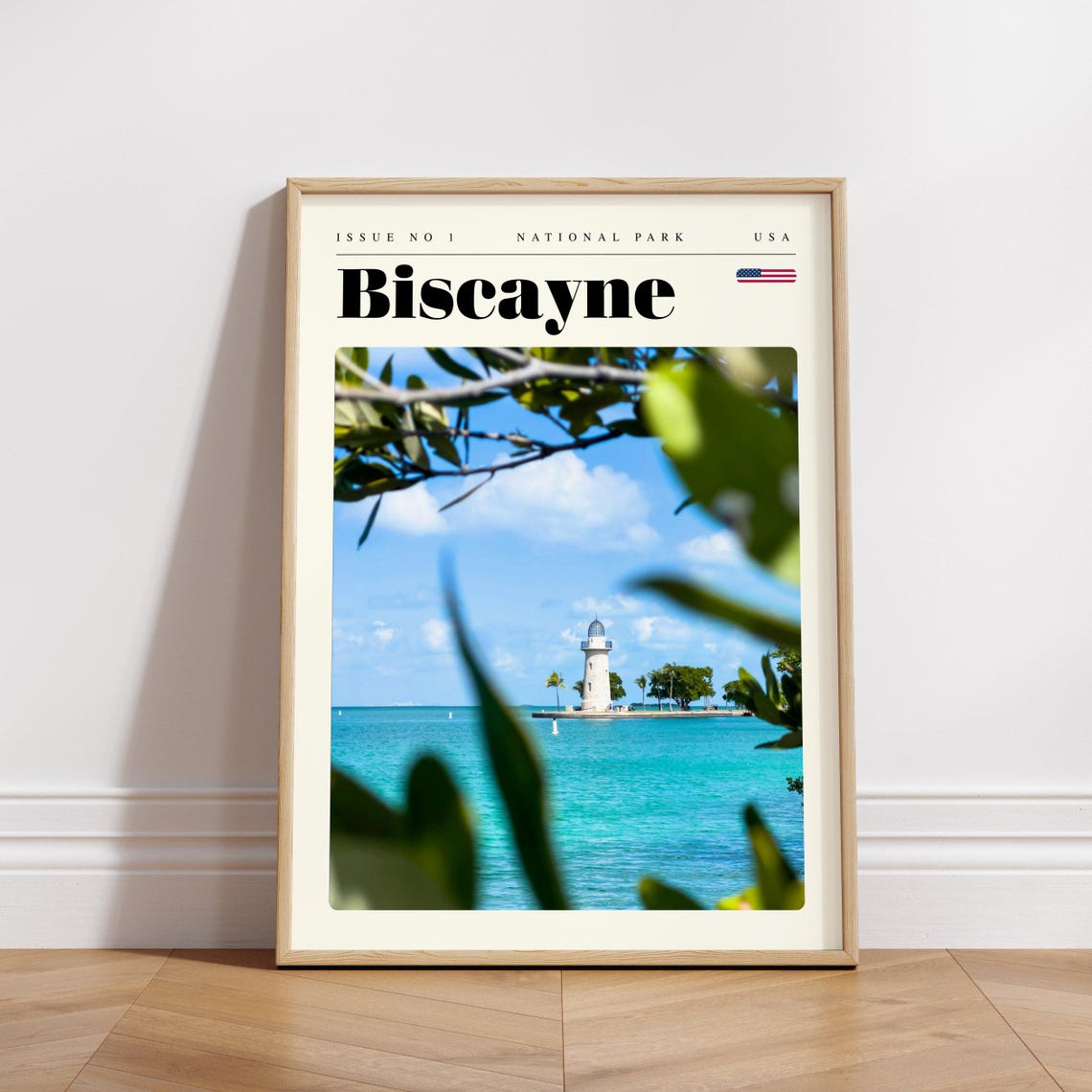 Biscayne National Park Lighthouse Turquoise Water View Travel Poster - Image 3