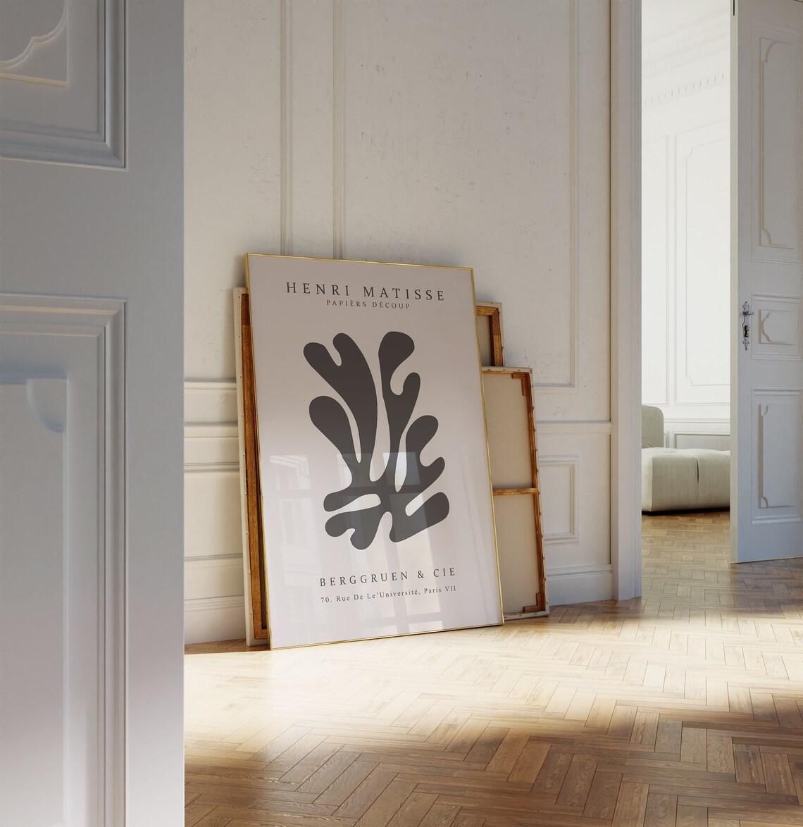 Henri Matisse Papiers Decoup Berggruen Dark Gray Cut Out Poster - Image 3