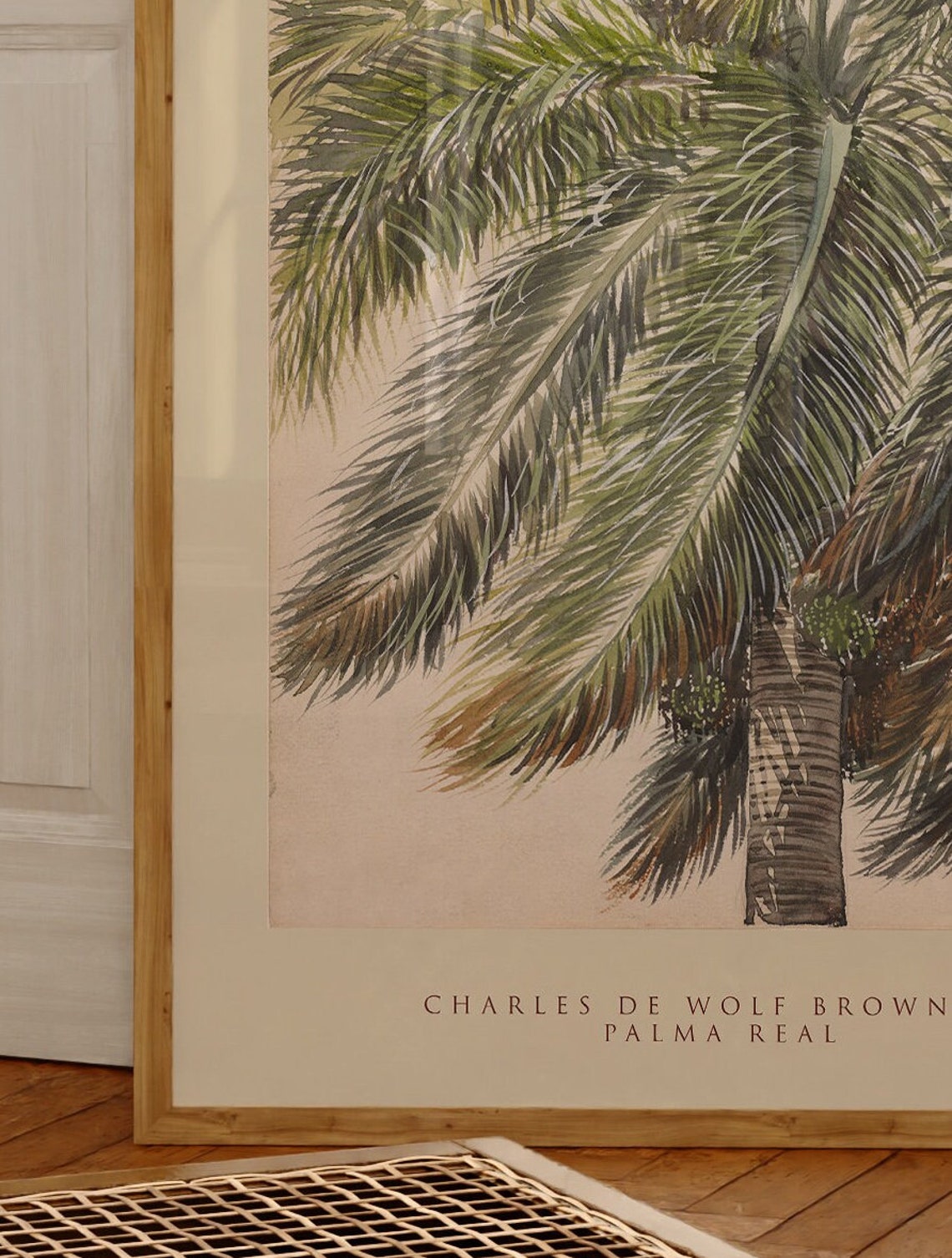 Charles De Wolf Brownell Palma Real Palm Tree Watercolor Poster - Image 3