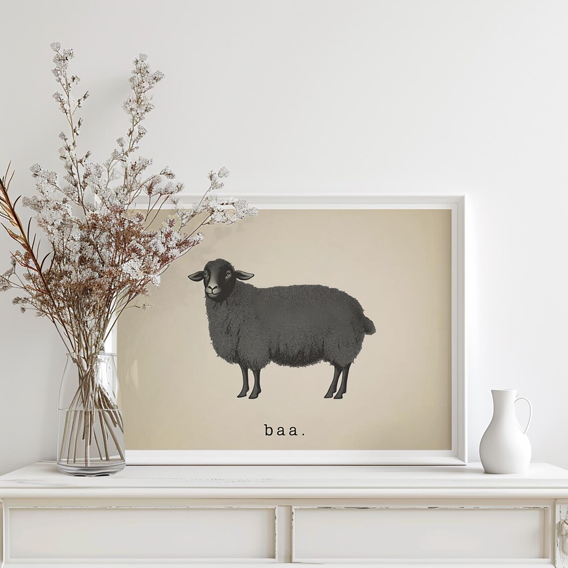 Black Sheep Baa Quote Funny Farmhouse Nursery Humor Art Poster - Image 2