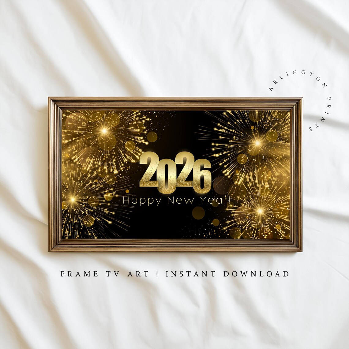 Happy New Year 2026 Winter Wall Art Print