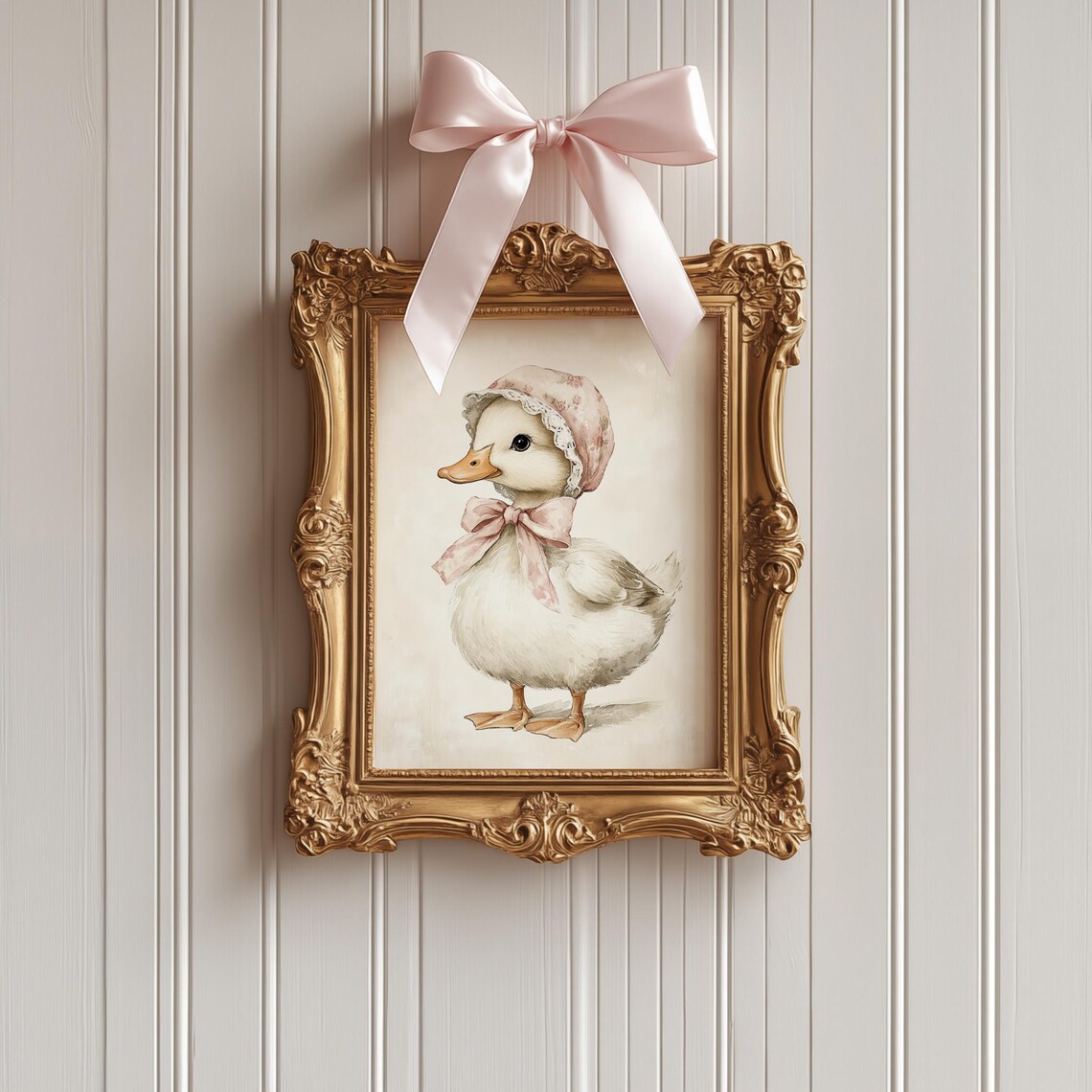 Vintage Duck Nursery Art, Cottagecore Decor - Image 3