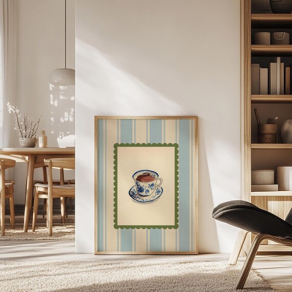 Grandmas Coffee Cup Vintage Art Print