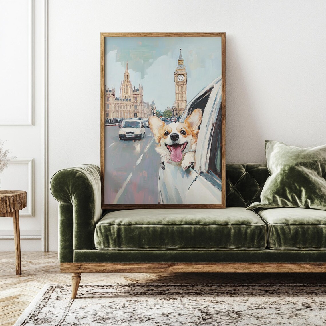 Cute London Corgi, British Dog Art Print - Image 2