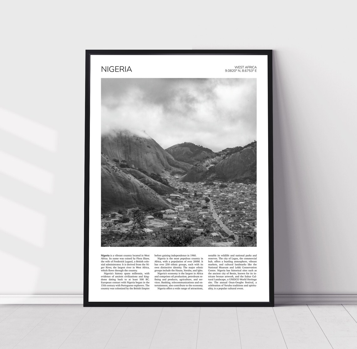 Nigeria Idanre Hill Landscape Travel Poster Print