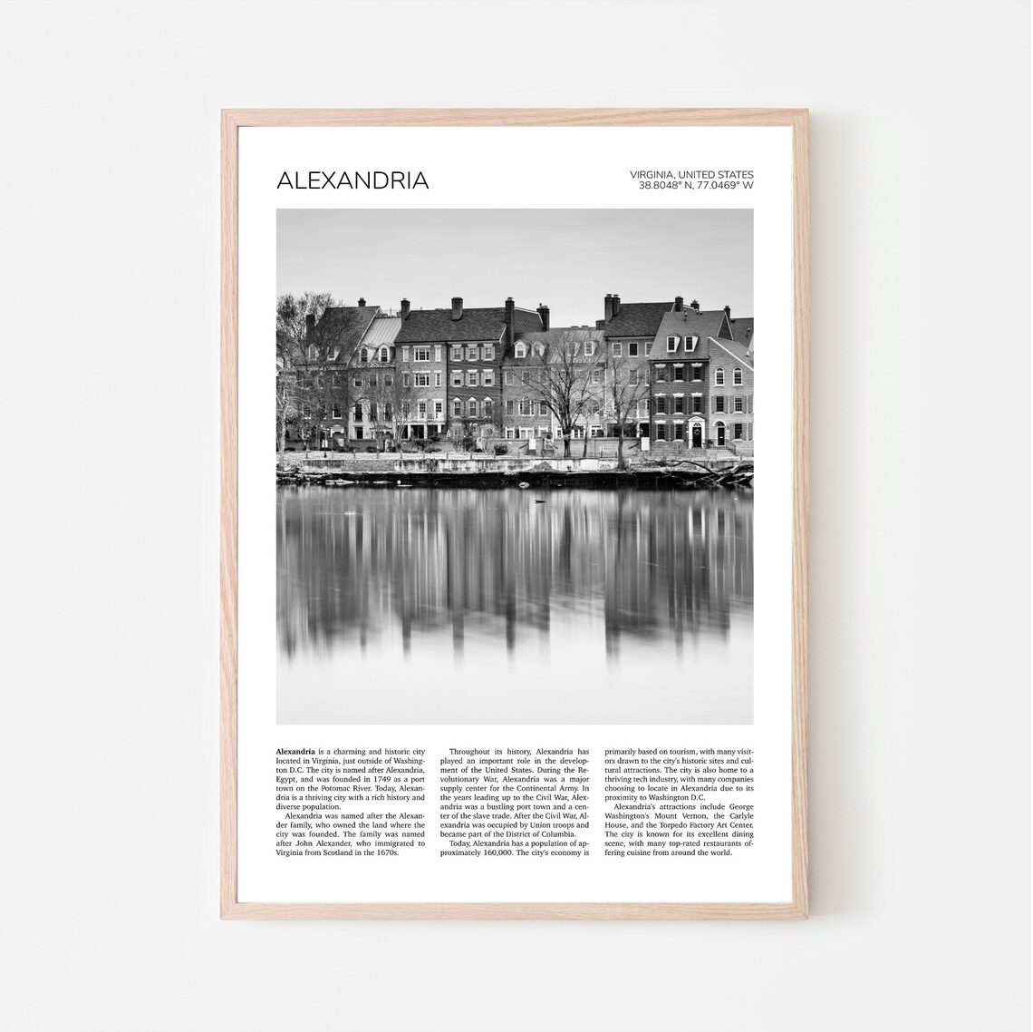 Alexandria Waterfront, Potomac River Travel Poster