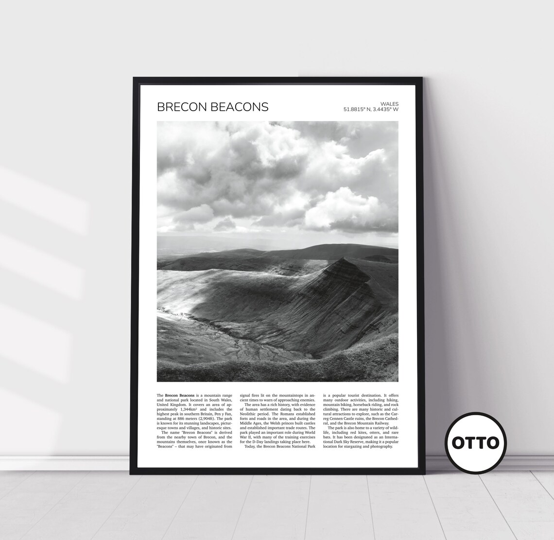 Brecon Beacons Pen Y Fan, Wales Travel Poster