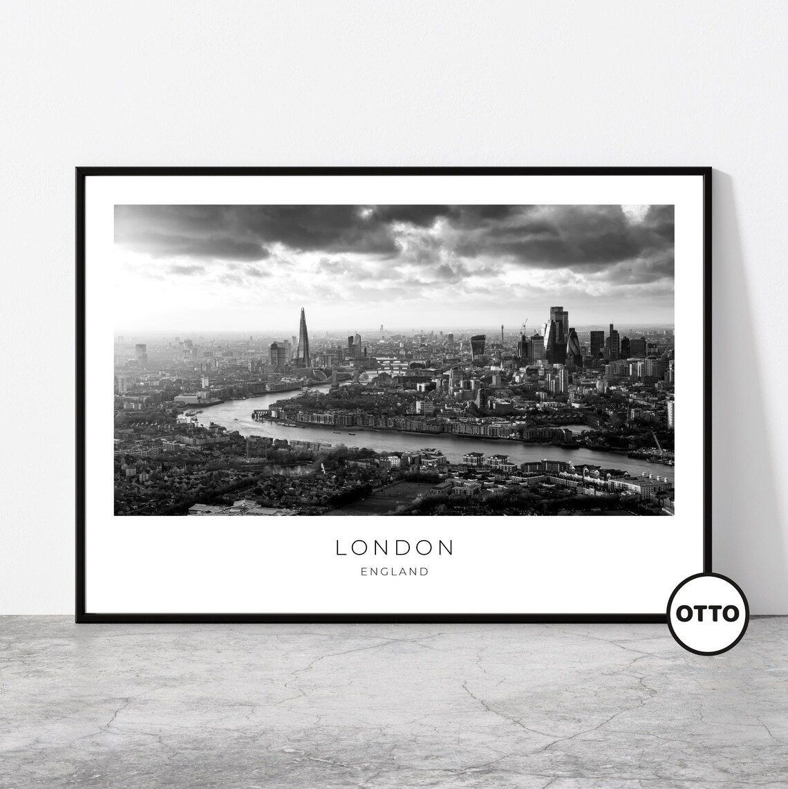 London Landscape - River Thames Travel Poster