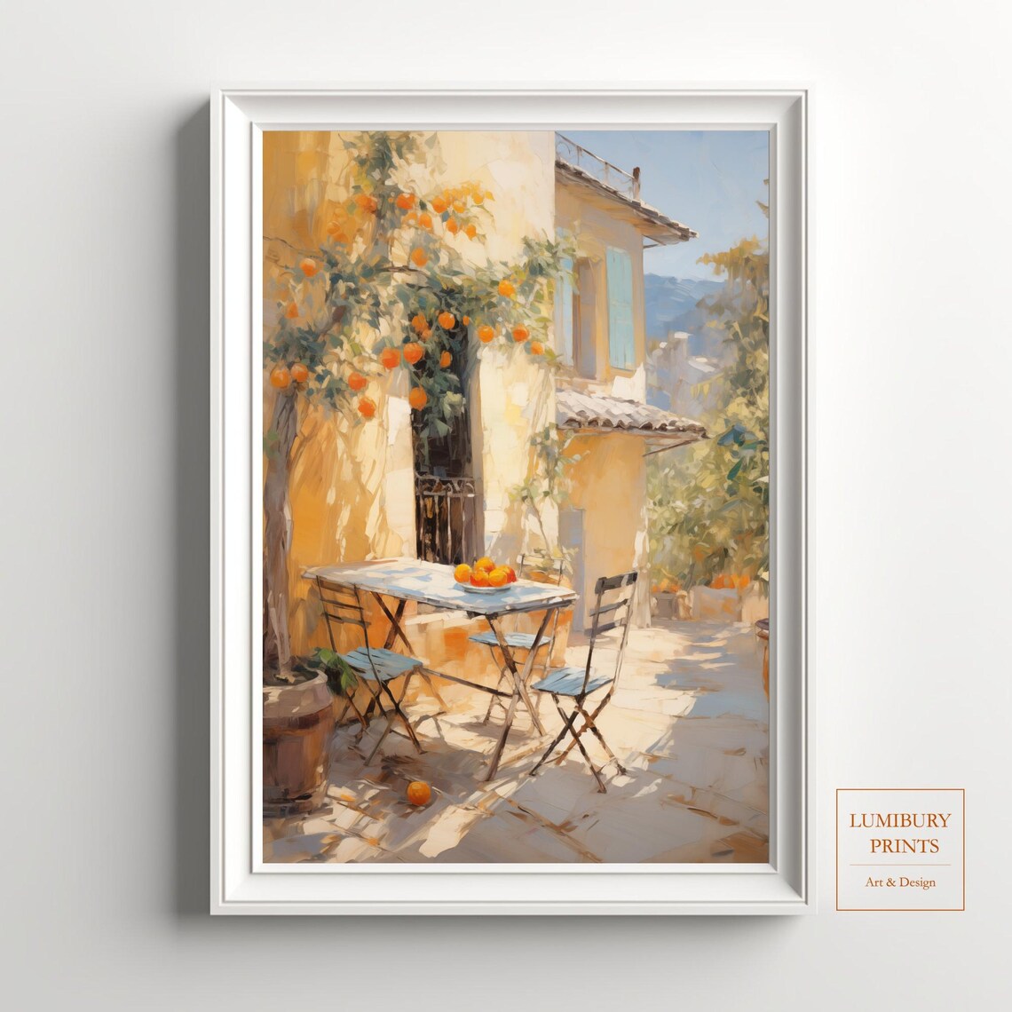 Mediterranean Orange Tree Provence Art Print
