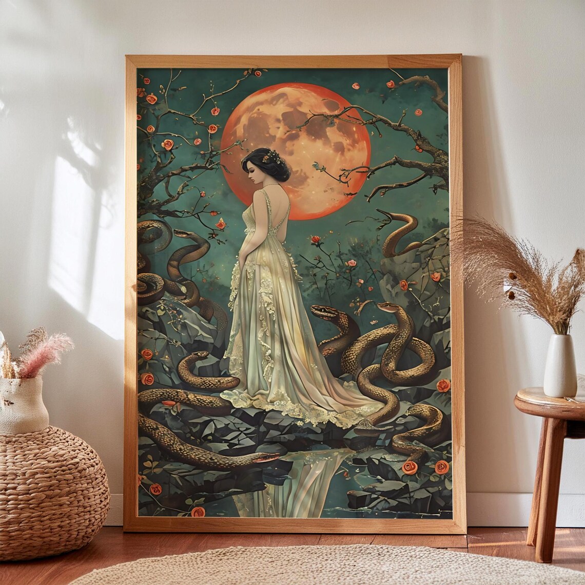 Lilith Goddess Art Print, Dark Feminine Energy