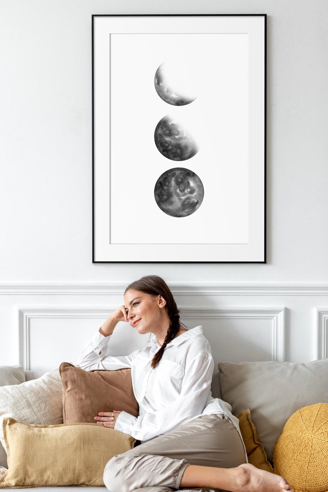 Minimalist Moon Phase Art Print, Celestial Decor - Image 5
