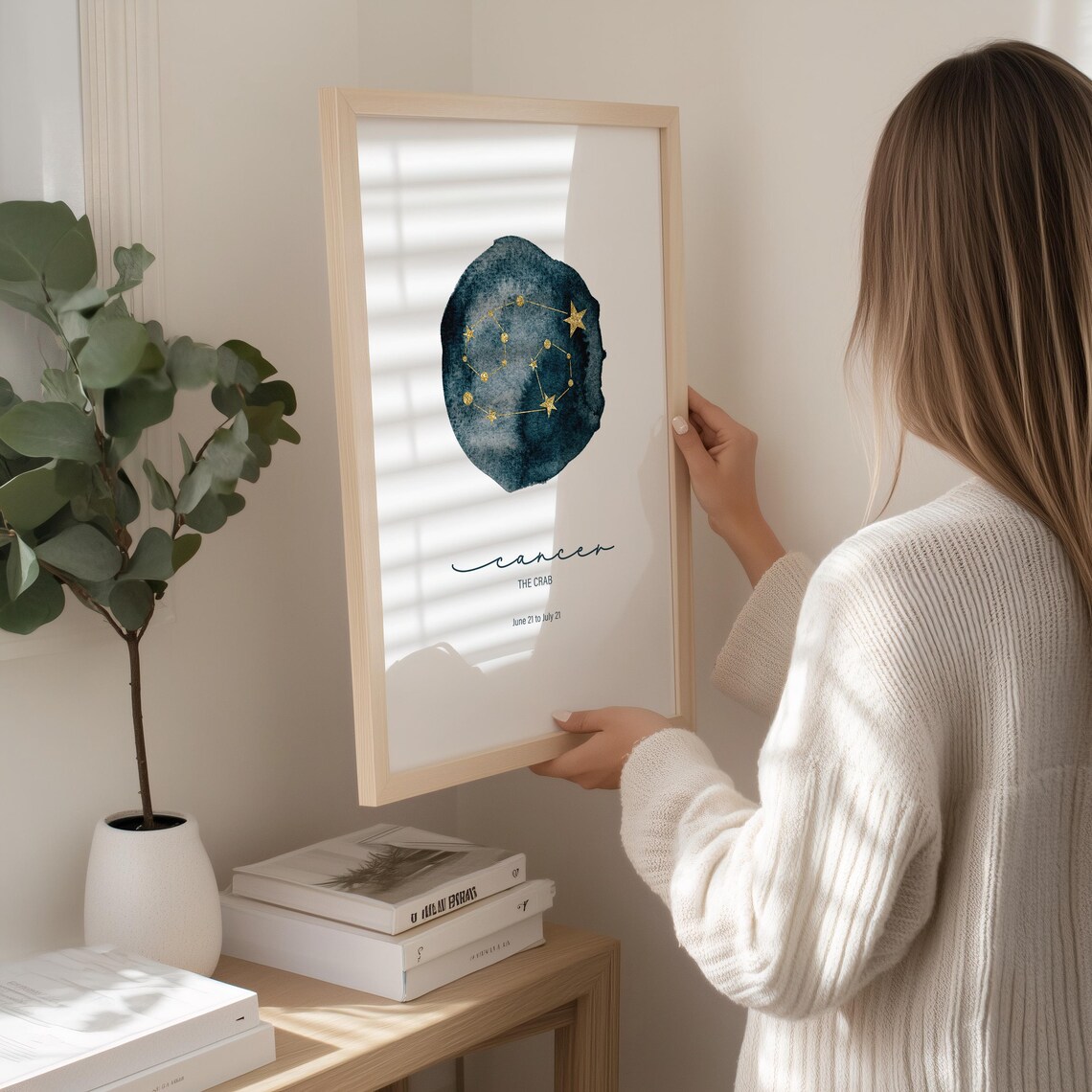 Cancer Vintage Retro Astrology Zodiac Poster - Image 5