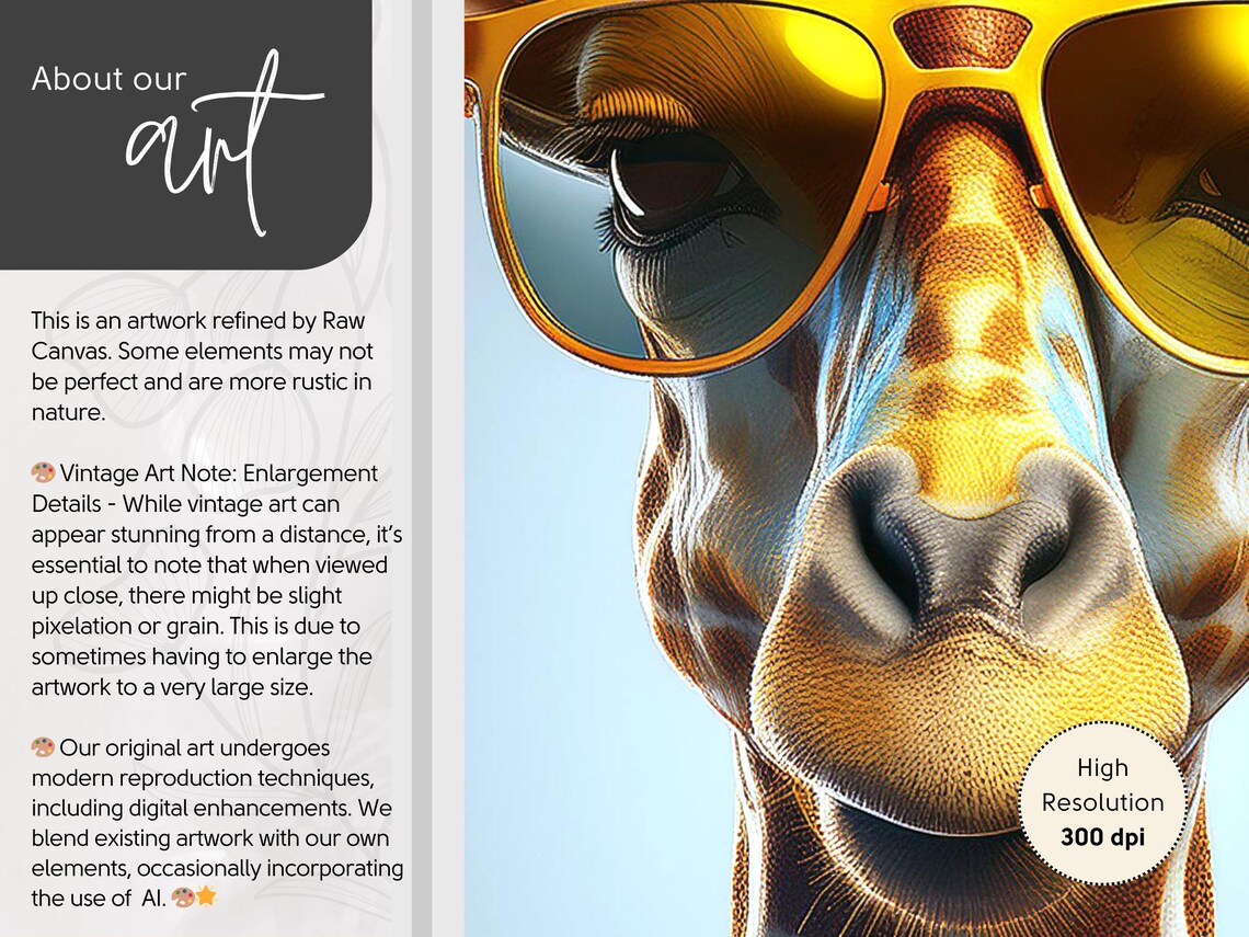 Giraffe Pop Art, Modern Office Decor Print - Image 4