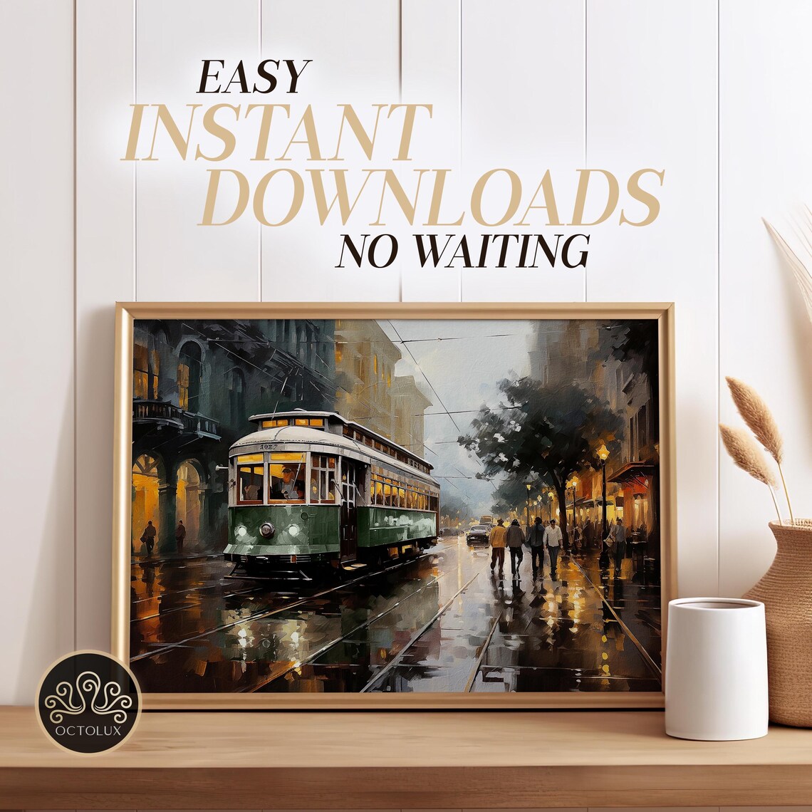 New Orleans Streetcar, Haunted French Quarter Art Print - Image 2