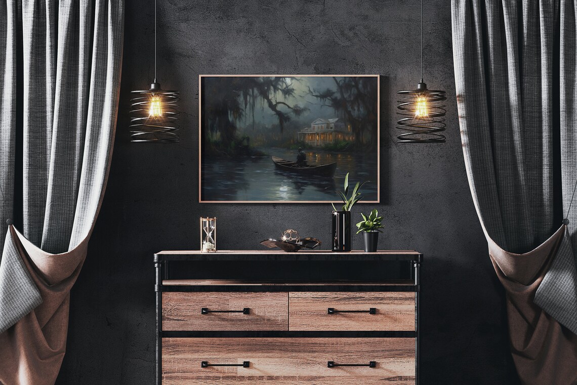 The Haunted Swamps Of Louisiana Scenic Art Print - Image 3