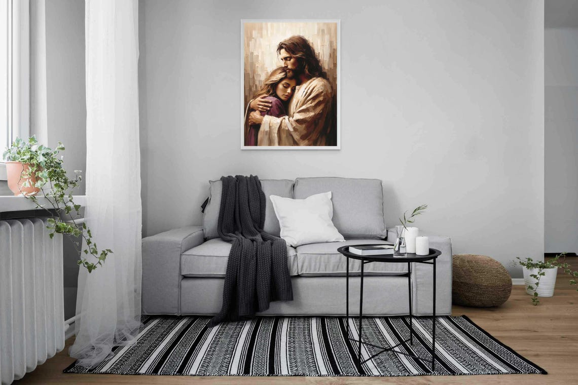 Trust And Faith Modern Christian Art Jesus And Girl Jesus Christ Painting Lds Art Bible Prints Jesus And Girl Art Jesus Christ Art - Image 4