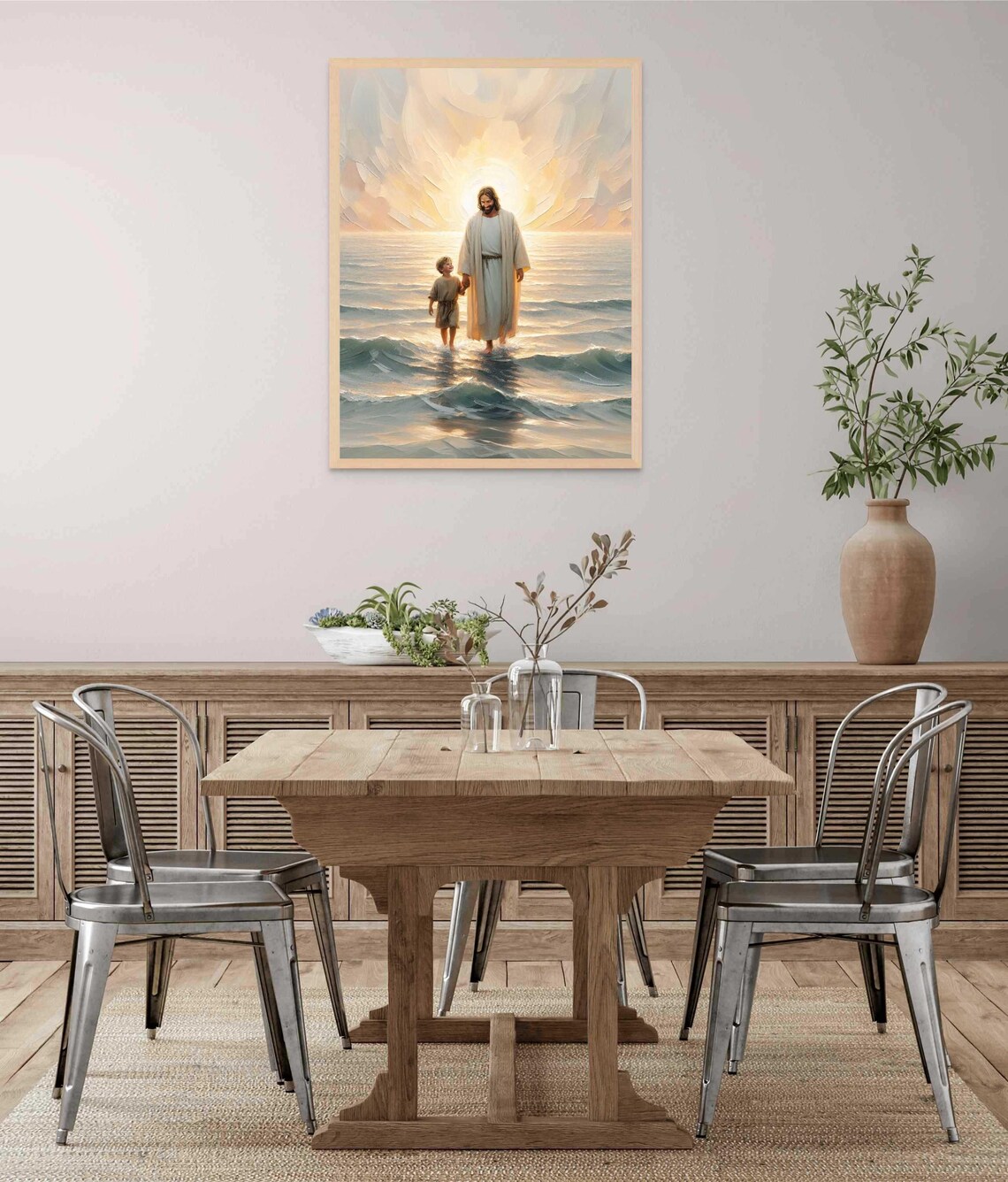 Walk With Jesus Christian Art, Bible Poster - Image 4