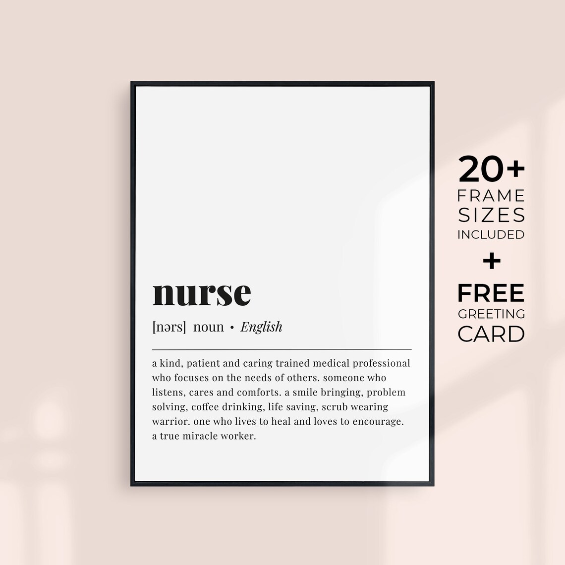 Nurse Definition Gift for Nurses Art Print