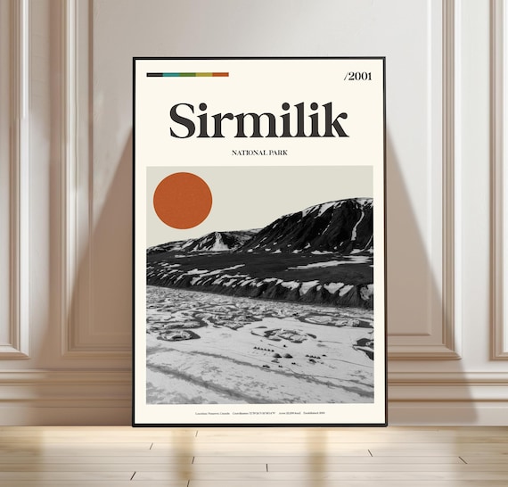 Sirmilik National Park Nunavut Canada Arctic Minimalist Travel Poster