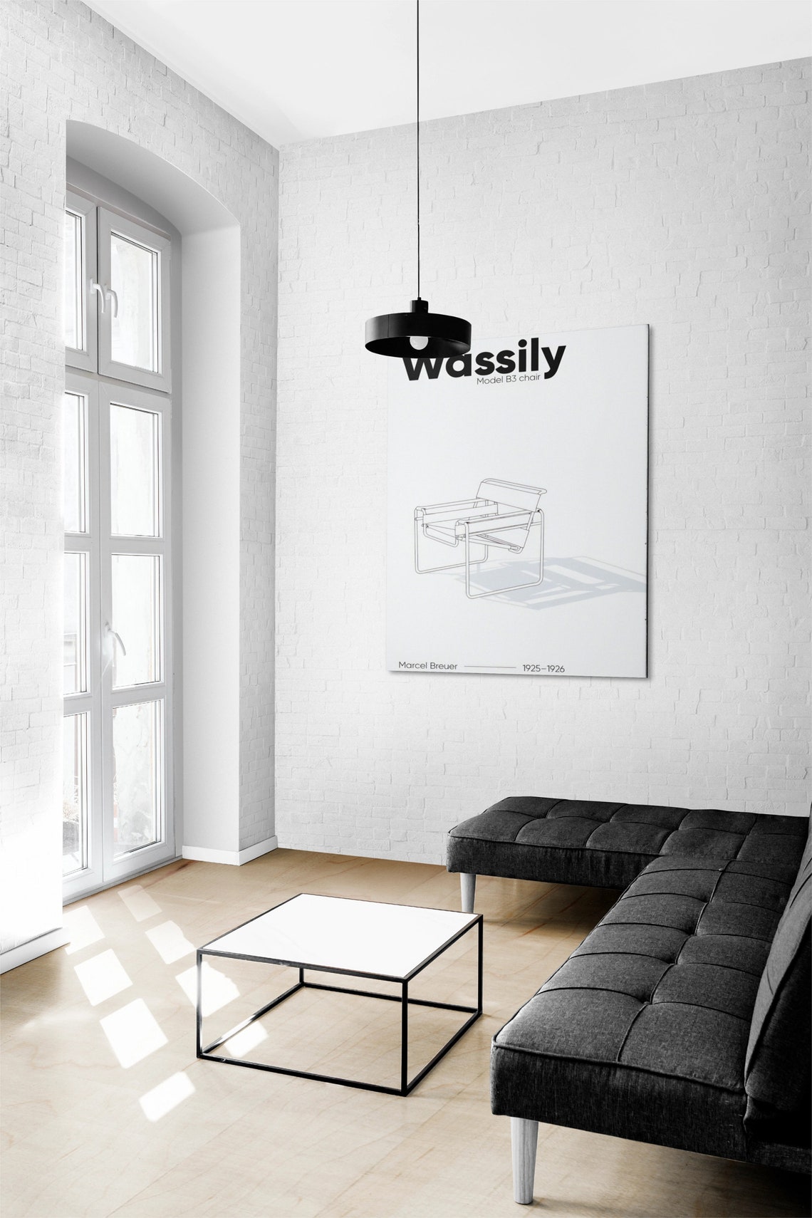 Wassily Chair Line Drawing Marcel Breuer 1925 Minimal Art Print - Image 2