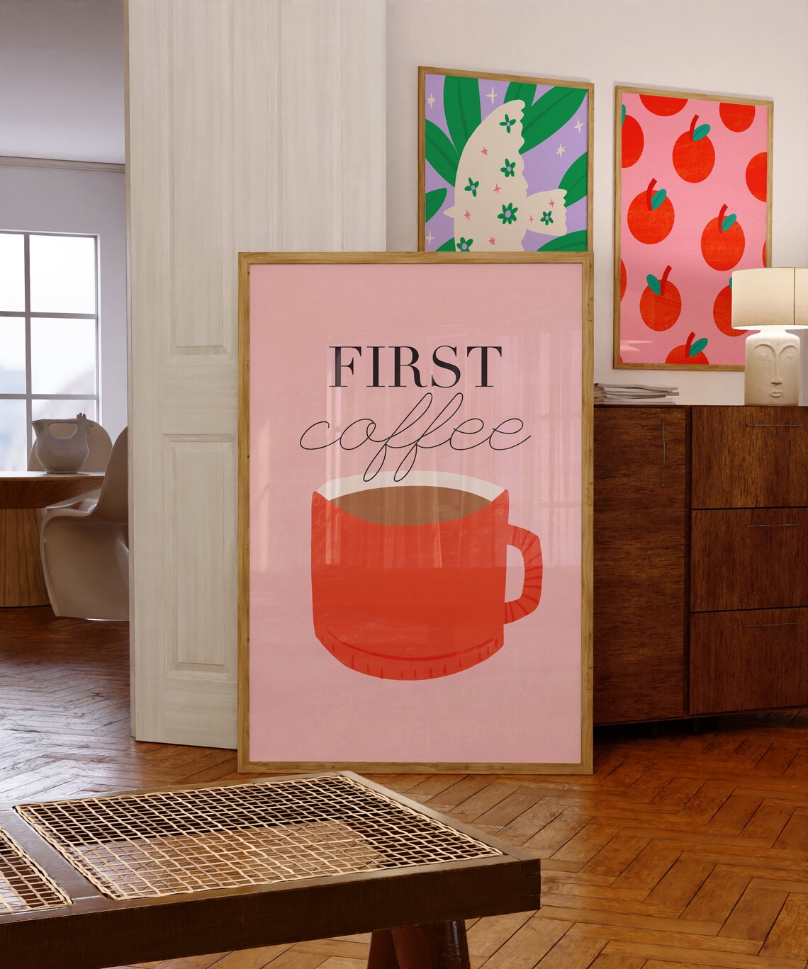 First Coffee Coffee Poster, Kitchen Wall Art - Image 2