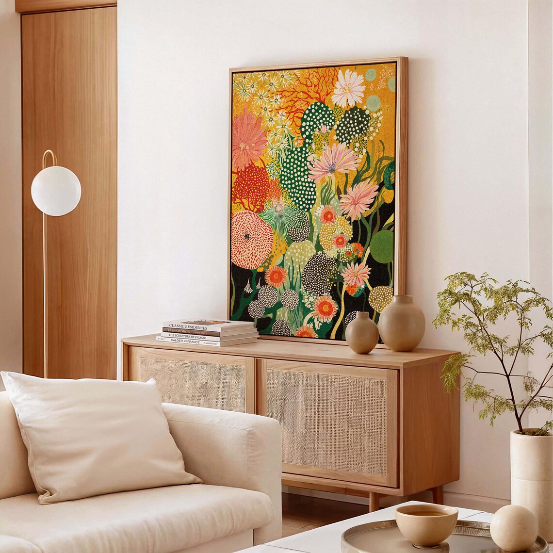 Abstract Daisy Botanical Art Print, Modern Floral Decor - Image 2