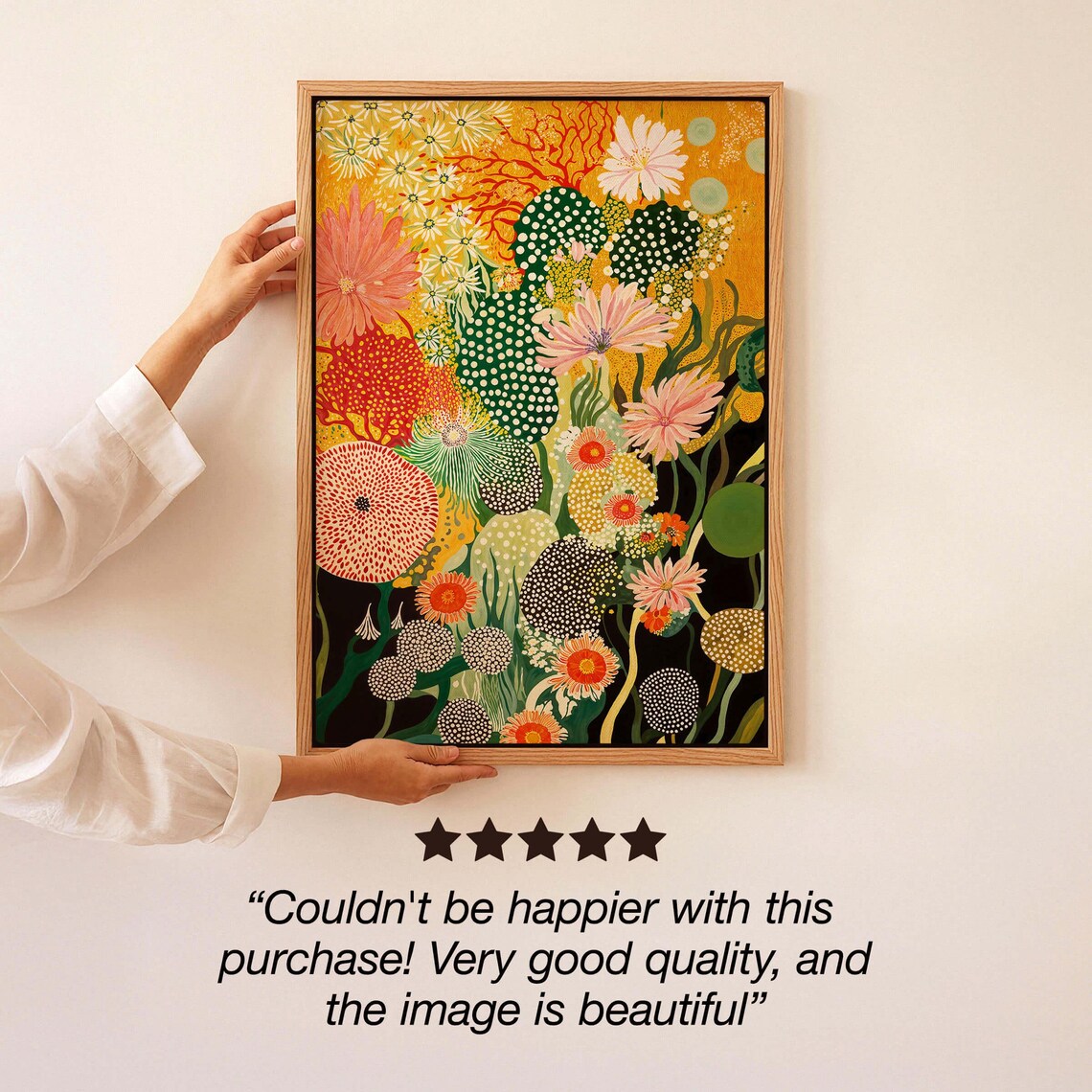 Abstract Daisy Botanical Art Print, Modern Floral Decor - Image 3